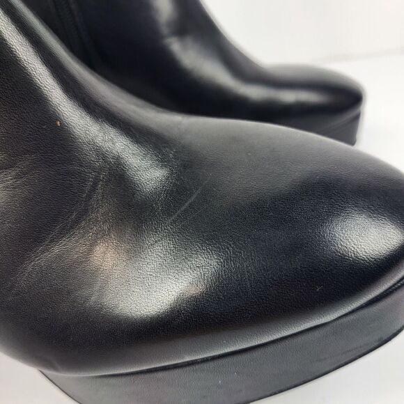 Ash Ankle Boots Block Heel Leather Black Size Size 40 EU. Size 10 US. - Picture 6 of 16